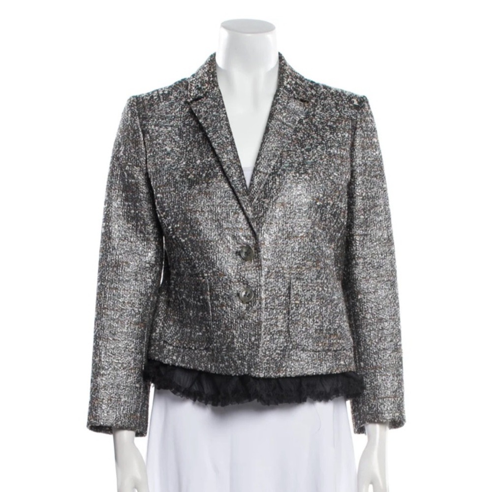 RED Valentino Women's Metallic Tweed Blazer - Picture 1 of 3